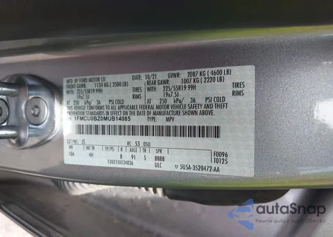 2021 Ford Escape Se Hybrid from USA, damaged, VIN 1FMCU0BZ0MUB14085